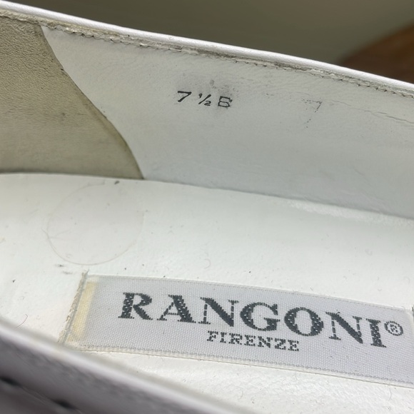 Vintage Rangoni Firenze Blue White Leather Square Heeled Spectator Pump Sz 7.5M - Picture 6 of 14